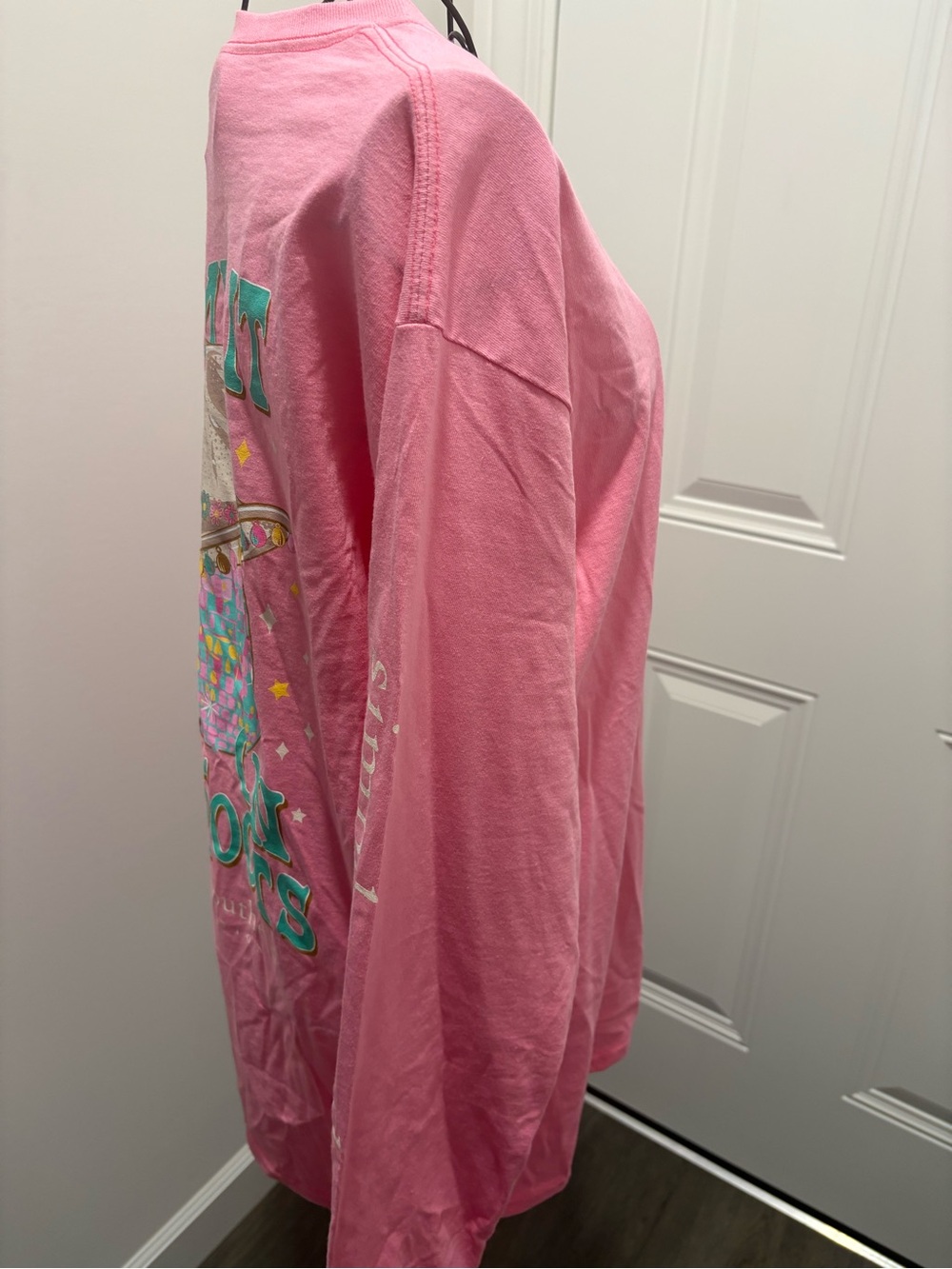 NWT Simply Southern Pink 'Blame It All On My Roots' Graphic Long Sleeve Sz Large - Picture 6 of 7
